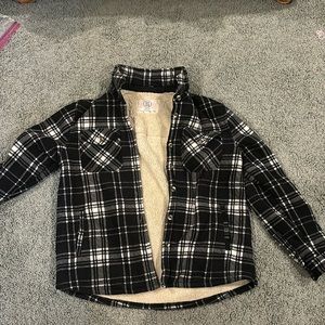 Black and White Fluffy Flannel